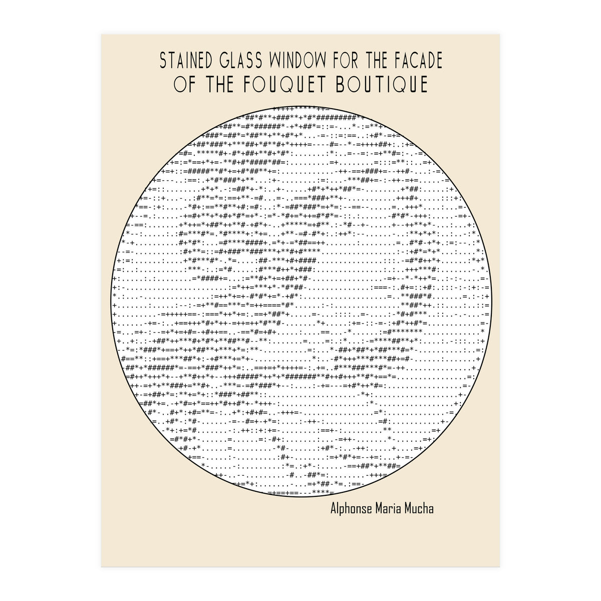 Stained Glass Window (ascii Art) (Print Only)