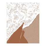 Shorelines, Girl On Ocean Beach, Sea Nature Landscape Travel Summer, Bohemian Black Woman Sand Waves Self Care (Print Only) thumbnail