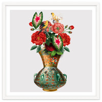 flower vase collage art