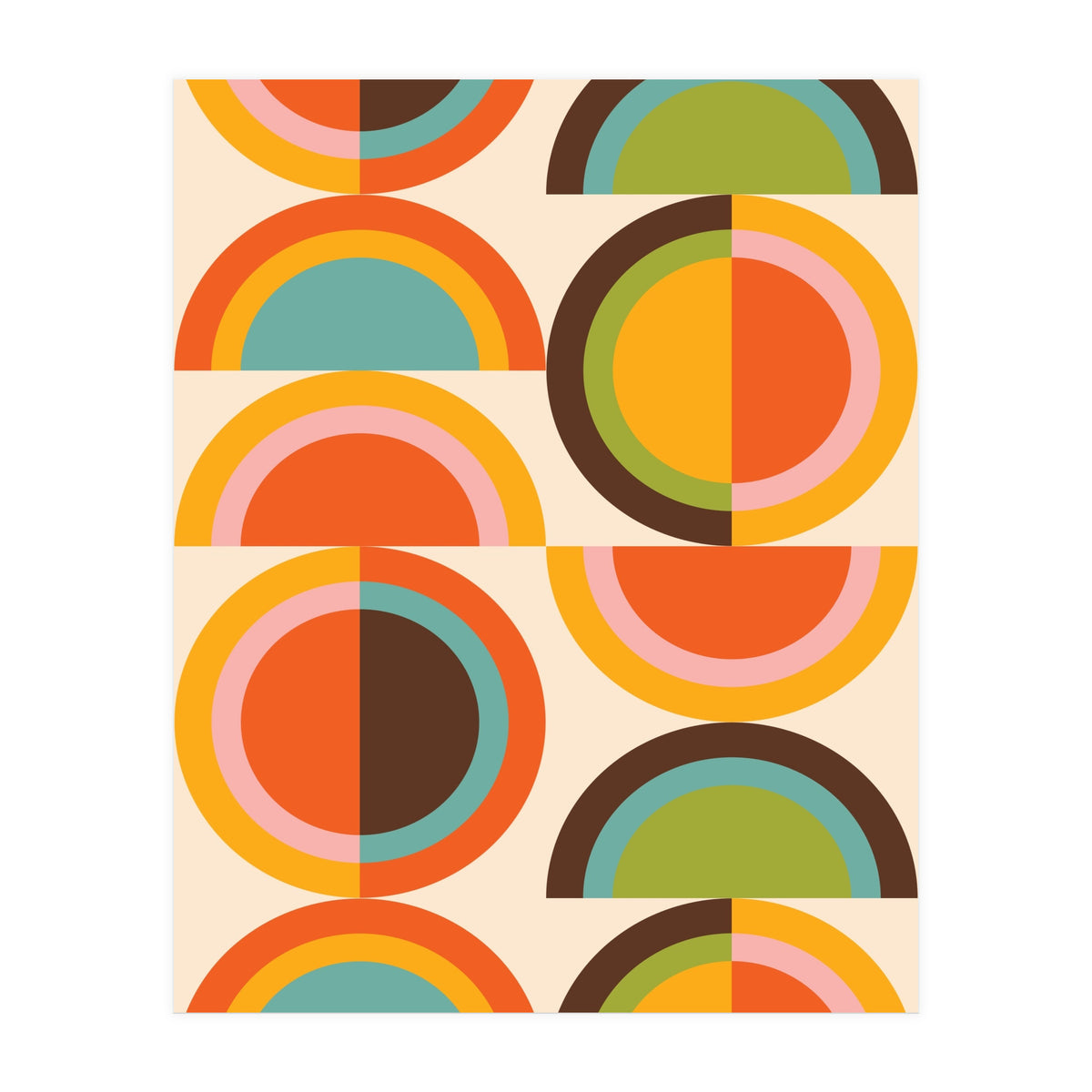 Bauhaus Geometric Rainbow (Print Only)