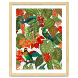 Tropical Parrots In Flower Jungle thumbnail