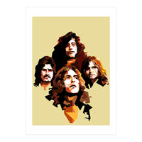 Retro Led Zeppelin Rock Blues Music (Print Only)