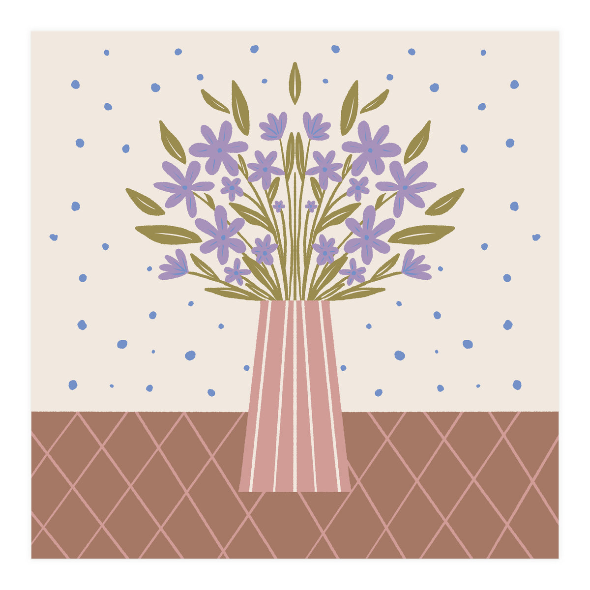 Flower Vase Mocha Mousse (Print Only)