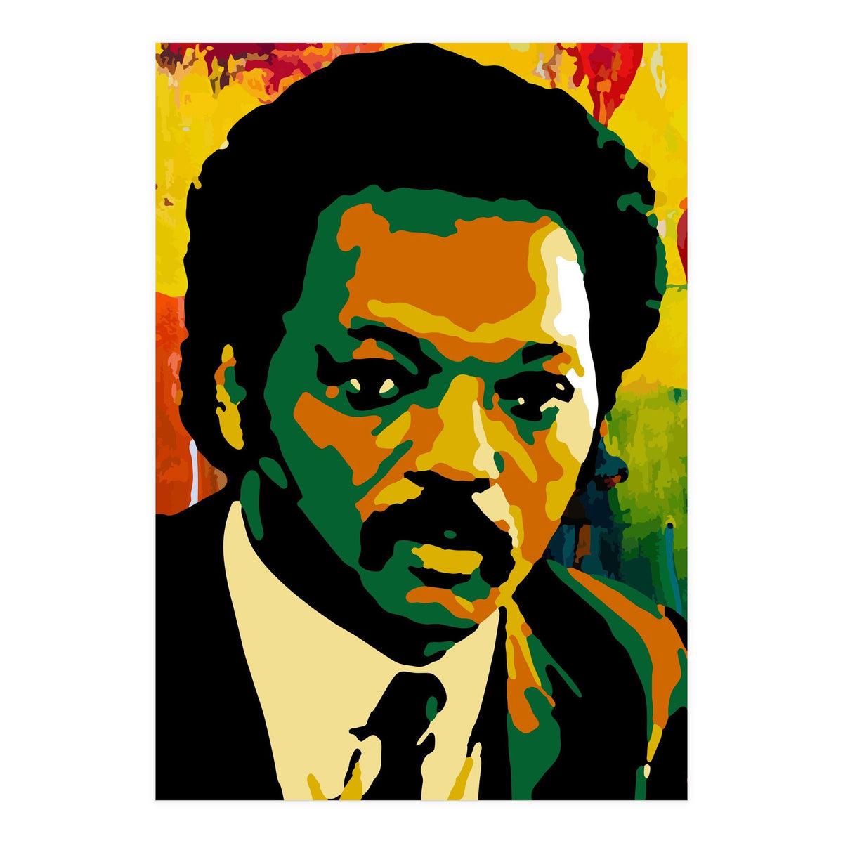 Jesse Jackson Colorful Abstract Art 2 (Print Only)