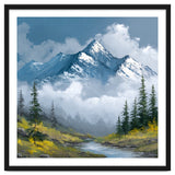 Majestic Peaks in Morning Mist thumbnail