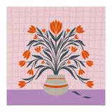 Tulips in a vase - orange and violet (Print Only) thumbnail