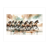 Running Horses Panorama (Print Only)