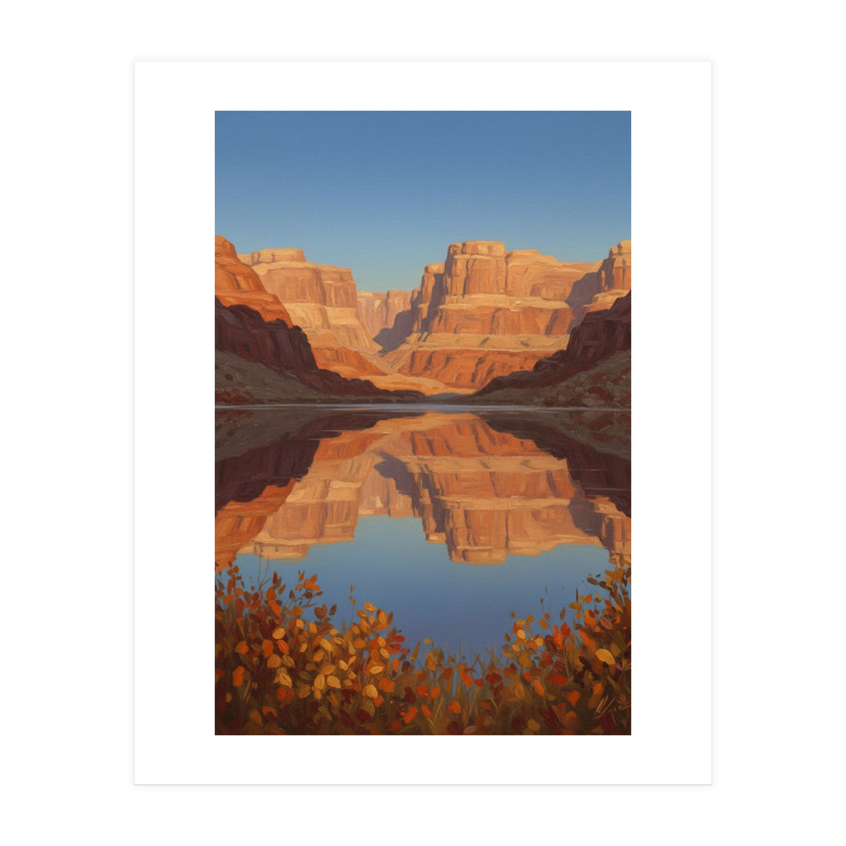 The Silent Echo of Crimson Canyons (Print Only)