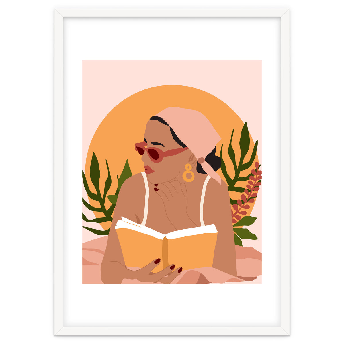 Bohemian Summer, Modern Boho Girl Reader, Books Read Self Care Self Love, Travel Hippie Nomad Black Woman