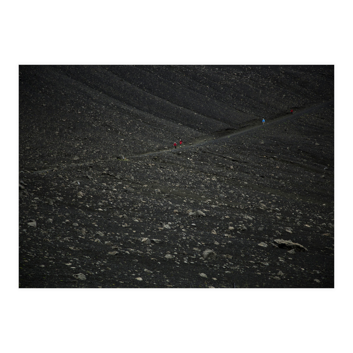 Kids running down from the volcano - Iceland  (Print Only)