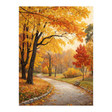 Original Autumn Park Landscape Oil Painting Style (Print Only) thumbnail