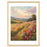 Serene Wildflower Meadow at Sunset Oil Painting thumbnail