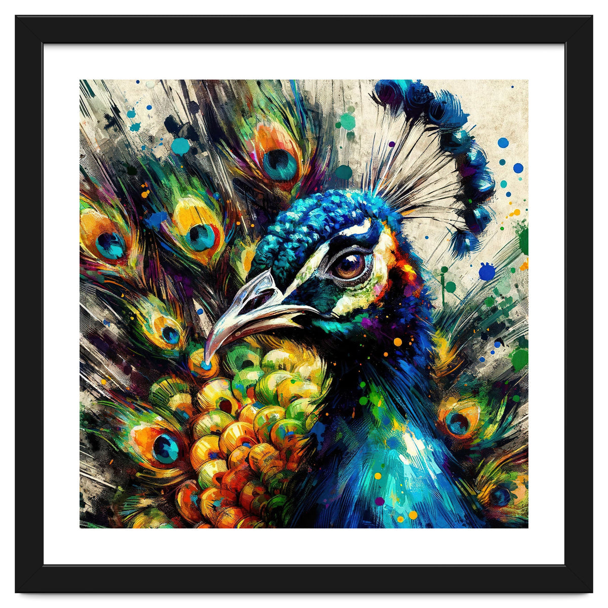 Vibrant Peacock Portrait