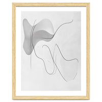 Abstract Black And White Flowing Lines And Shapes