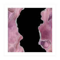 Mauve & Silver Agate Texture 02  (Print Only)