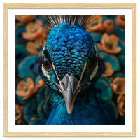 Close Up Portrait Of A Peacock Head