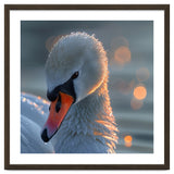 Close Up Of A Swan With Water Droplets thumbnail