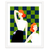 Moods, Checkers Girl Friends Chic Chess, Modern Bohemian Eclectic Woman Girl Boss, Bff Fashion Style thumbnail