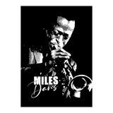 Miles Davis American Jazz Trumpeter in Grayscale (Print Only) thumbnail