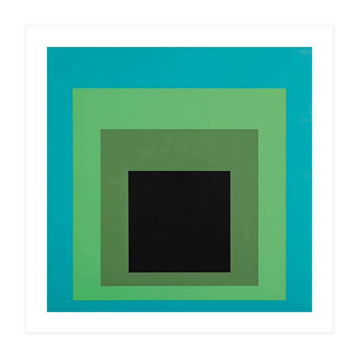 JOSEF ALBERS - HOMAGE TO THE SQUARE GREEN BLACK (Print Only)