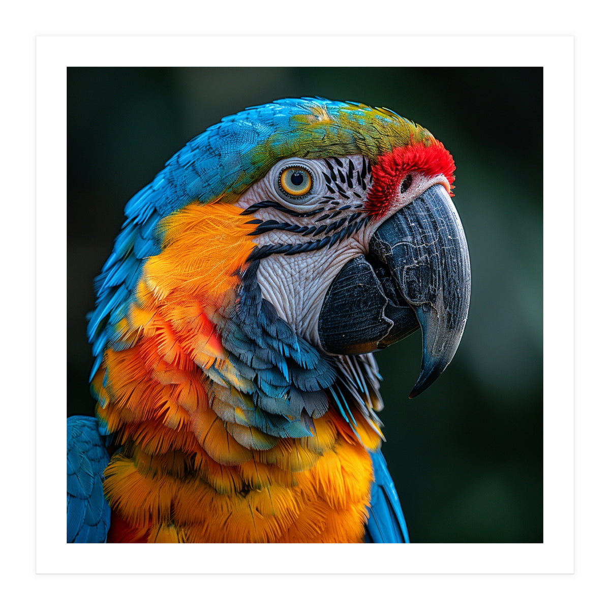 Close Up Of A Colorful Macaw Parrot (Print Only)