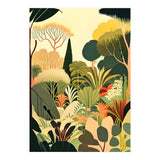 Pastel Garden, Botanical Nature Plants Jungle, Bohemian Eclectic Forest Illustration (Print Only) thumbnail