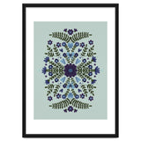 Flowers And Bows Blue And Green thumbnail