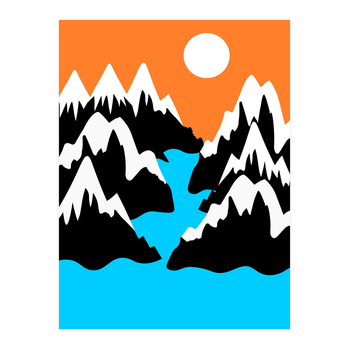 Mountainous River Mouth (Print Only)