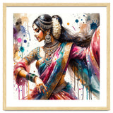 Hindu Woman Dancer With Jewelry And Sari thumbnail