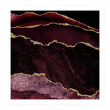 Burgundy & Gold Agate Texture 02  (Print Only) thumbnail