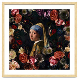Girl With Pearl Earring And Flowers thumbnail