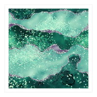 Emerald Glitter Agate Texture 02 (Print Only)