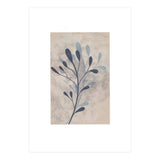 Leaf Beige and Blue Art Print (Print Only) thumbnail