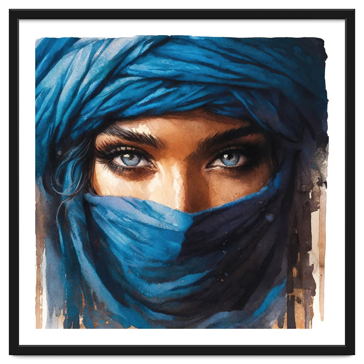 Blue Eyes Tuareg Woman Portrait