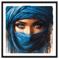 Blue Eyes Tuareg Woman Portrait