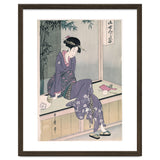Kitagawa Utamaro (Copy) / 'Mujer sentada en una veranda', ca.  1798; 20th century, Japanese School. thumbnail