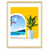 A Peek Ahead, Travel Ocean Beach Sea Tropical, Architecture Arch Boat Summer, Bougainvillea Eclectic Bohemian thumbnail