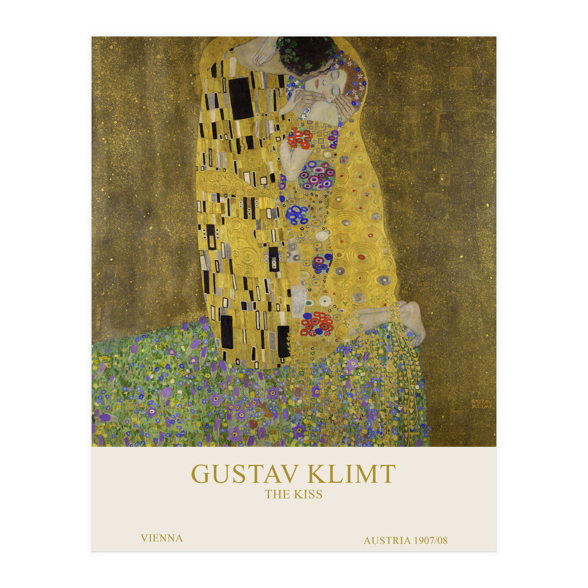 Gustav Klimt - The Kiss (Print Only)