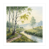 Birch Grove Serenity: A Meadow Wildflower Path (Print Only) thumbnail