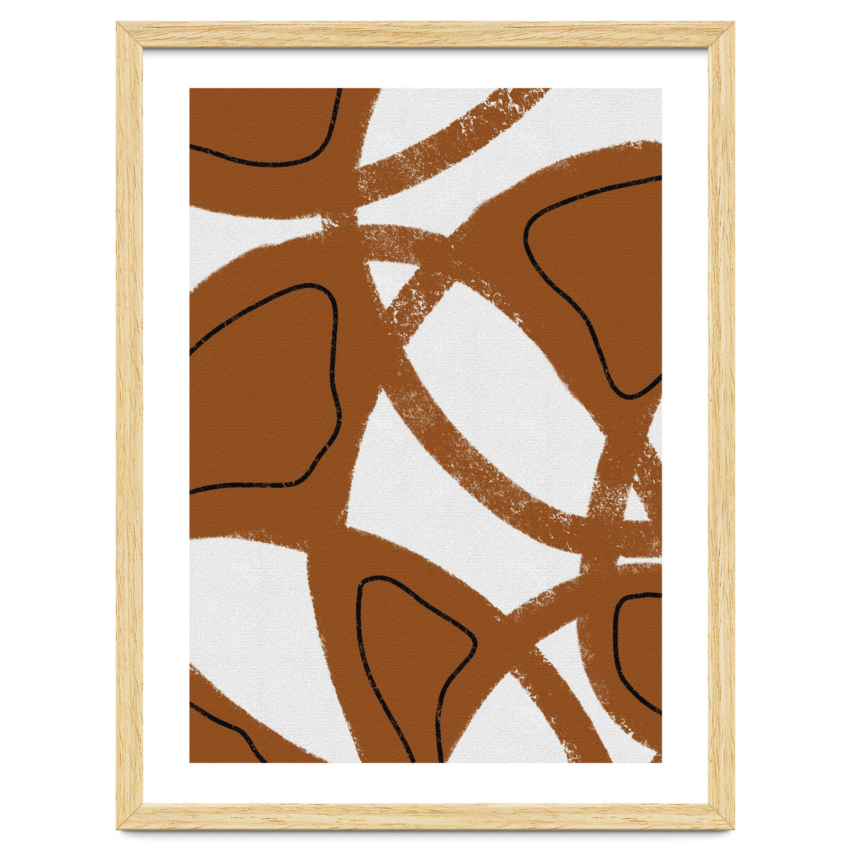 Abstract Brown and Black Lines