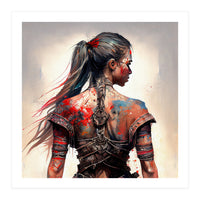 Powerful Warrior Back Woman #4 (Print Only)