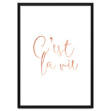 C'est la vie Rose Gold | Motivational Typography Quote Positivity | Handwritten Good Vibes Celebrate thumbnail
