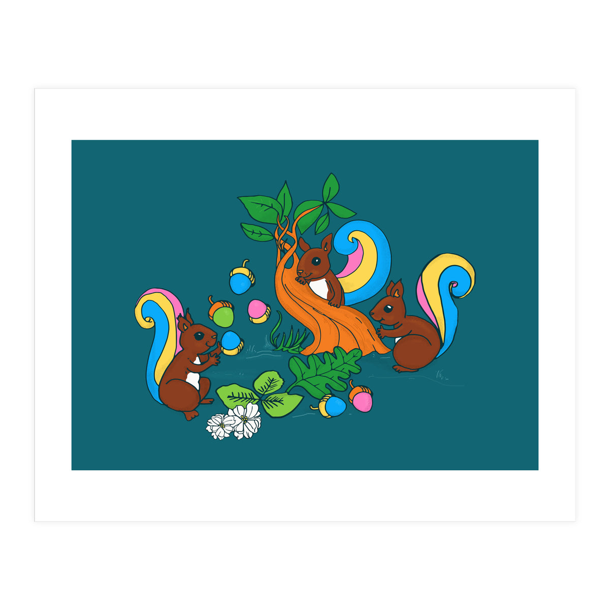 Friendly squirrels (Print Only)