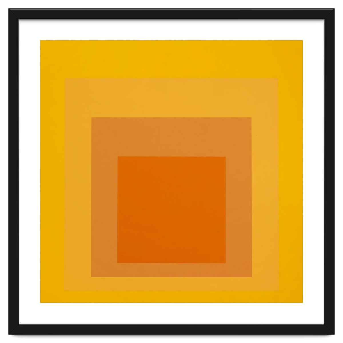 JOSEF ALBERS - HOMAGE TO THE SQUARE YELLOW ORANGE 2. HIGH RESOLUTION