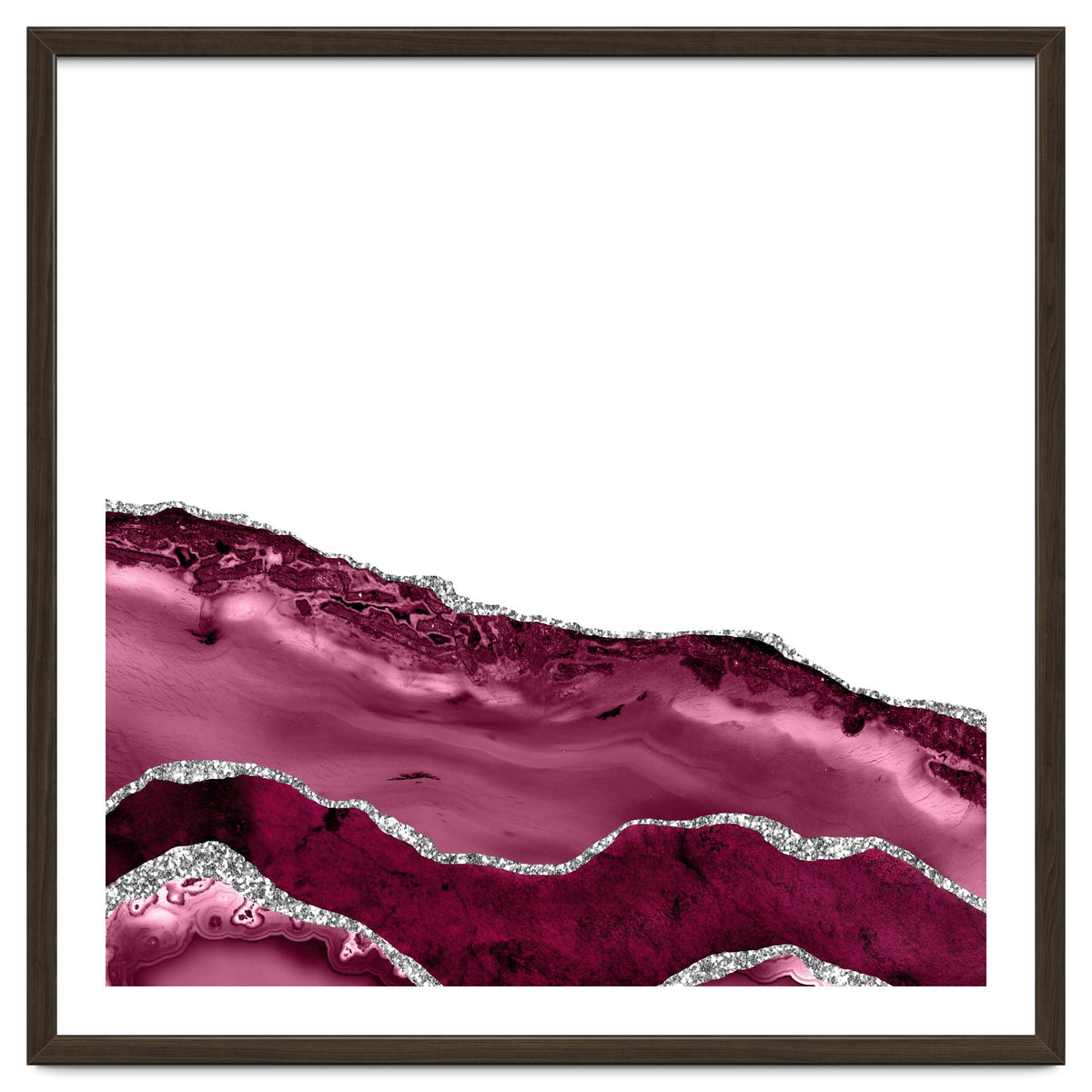 Burgundy & Silver Agate Texture 10