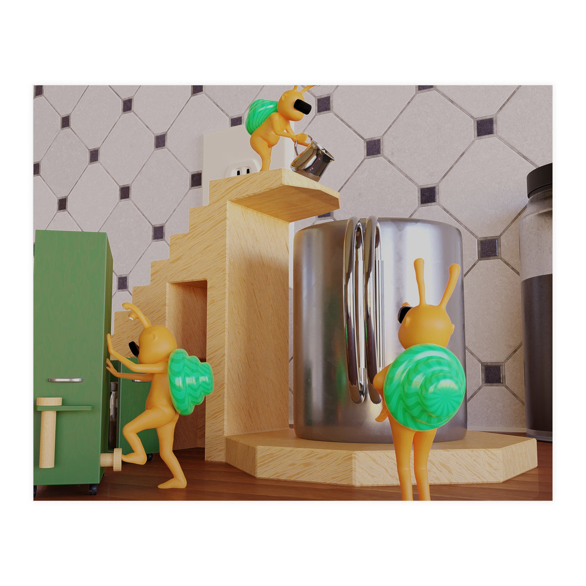 Coffee Support - angle #3 (Lwuba 040 Coffee Support 03) (Print Only)