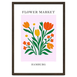 Hamburg Flower Market - Vibrant Modern Folk Art Print thumbnail