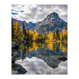Golden Autumn Reflection: Majestic Mountain Wilderness Landscape (Print Only) thumbnail