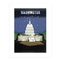 Washington, White House at Night (Print Only)