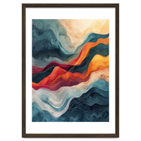 Abstract Flowing Mountain Landscape